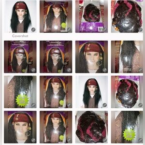 CAPTAIN JACK SPARROW COSTUME PIRATE WIG New Black sz 8+ ADULTS & CHILD UNISEX